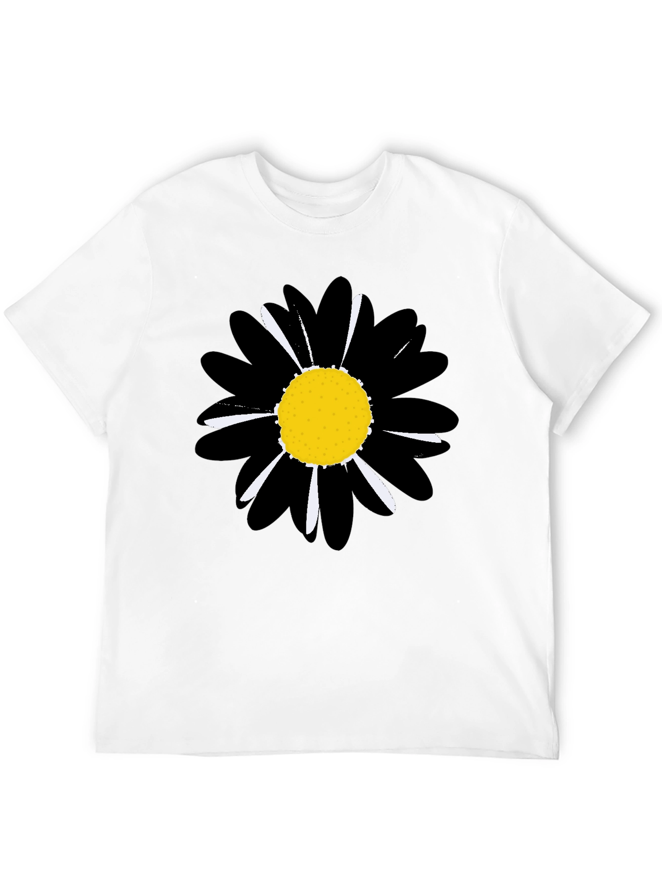 Black Daisy Graphic Tee - Stylish Unisex T-Shirt