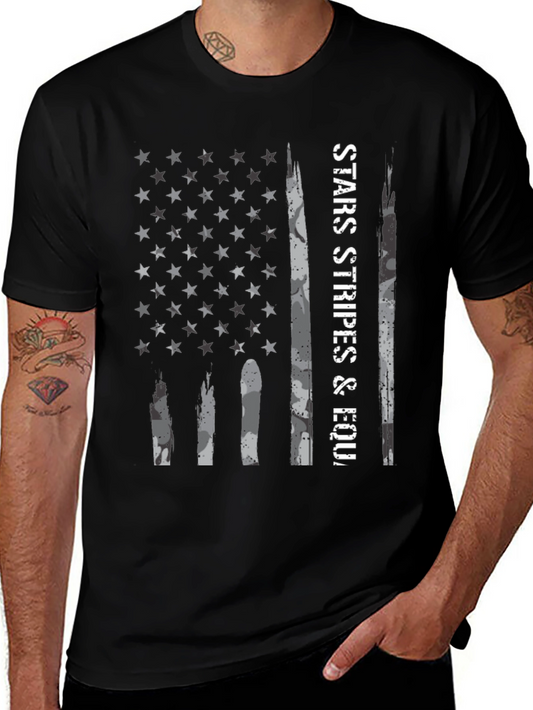 Stars & Stripes Graphic Tee - Mens Patriotic T-Shirt
