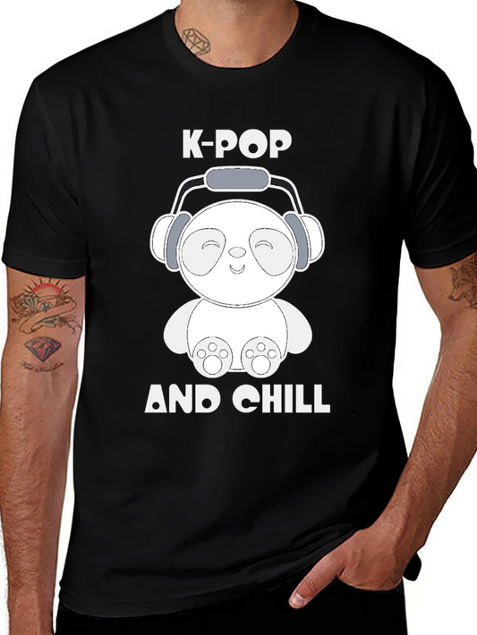K-Pop and Chill Panda T-Shirt