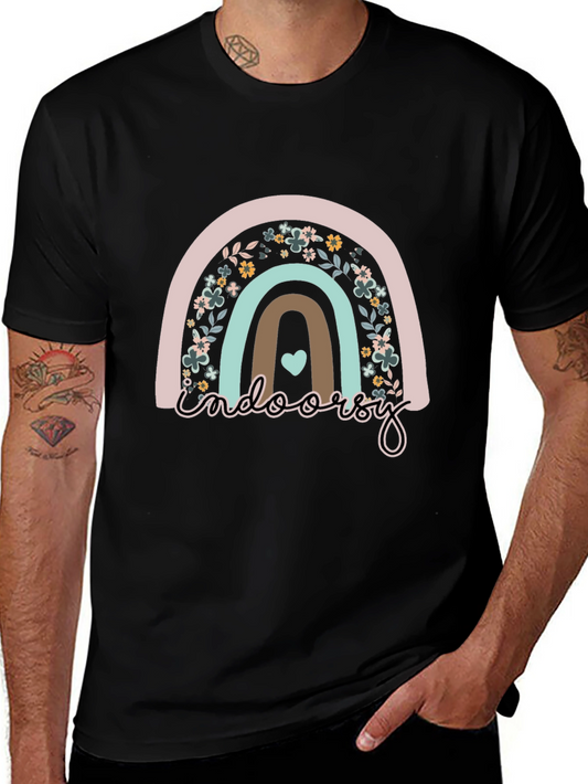 Floral Rainbow Indoorsy Graphic Tee