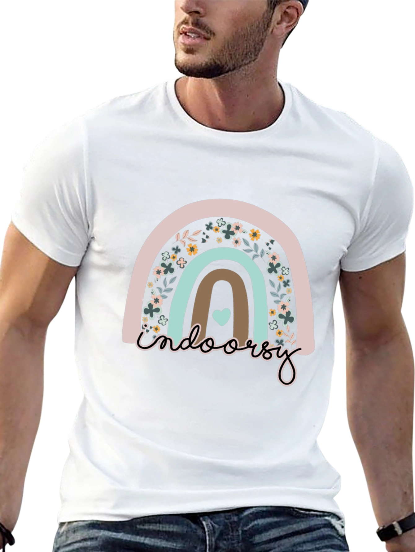 Floral Rainbow Indoorsy Graphic Tee