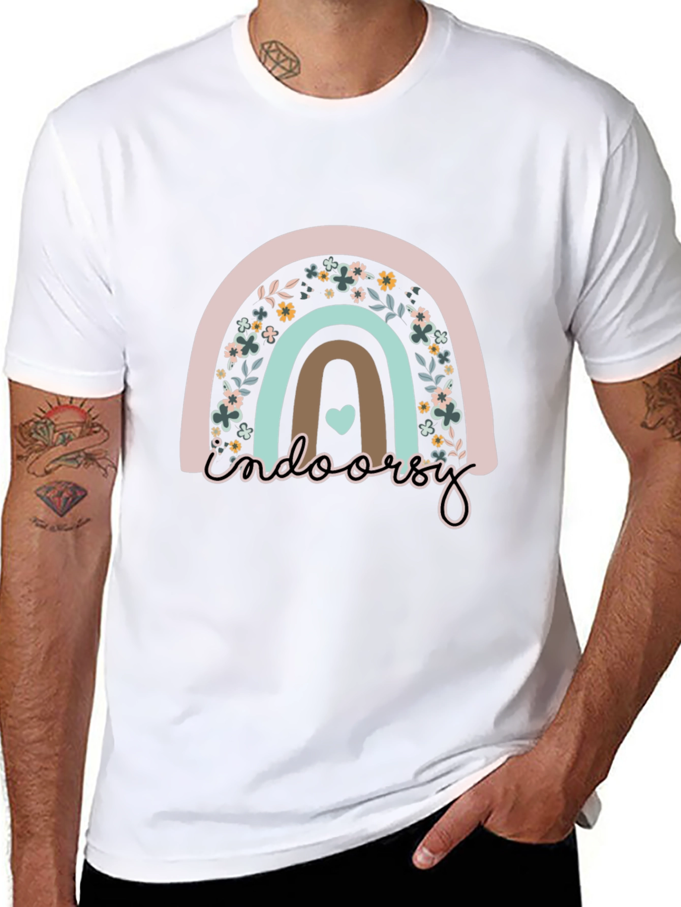 Floral Rainbow Indoorsy Graphic Tee