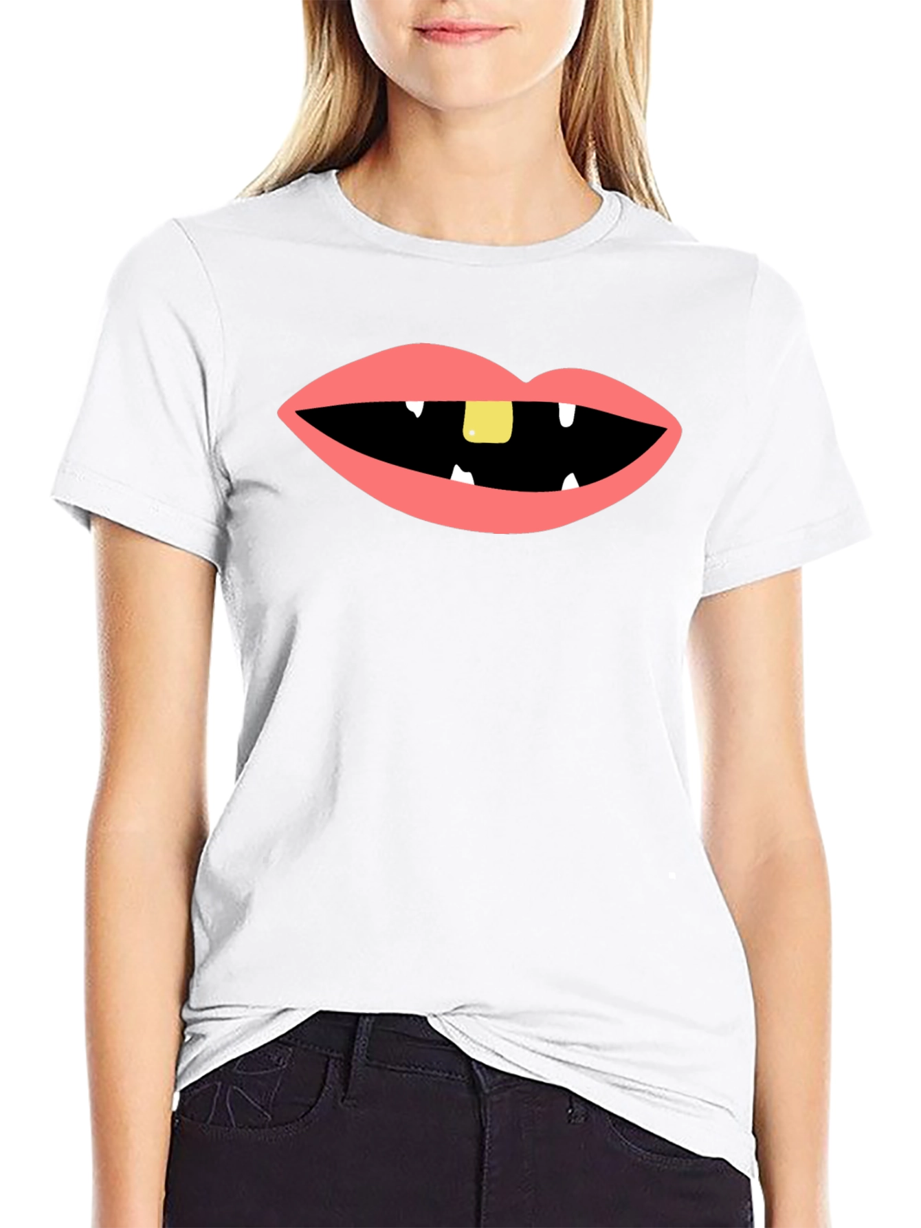 Funny Mouth Black T-Shirt