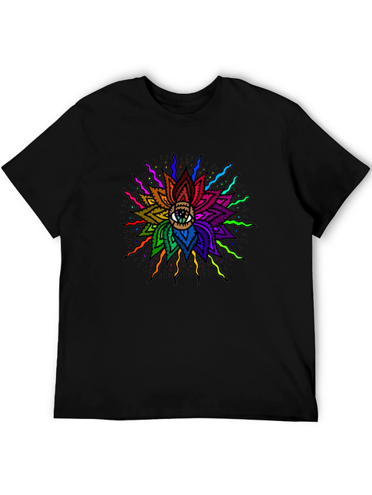 Eye of the Lotus Graphic T-Shirt - Mens Black Tee