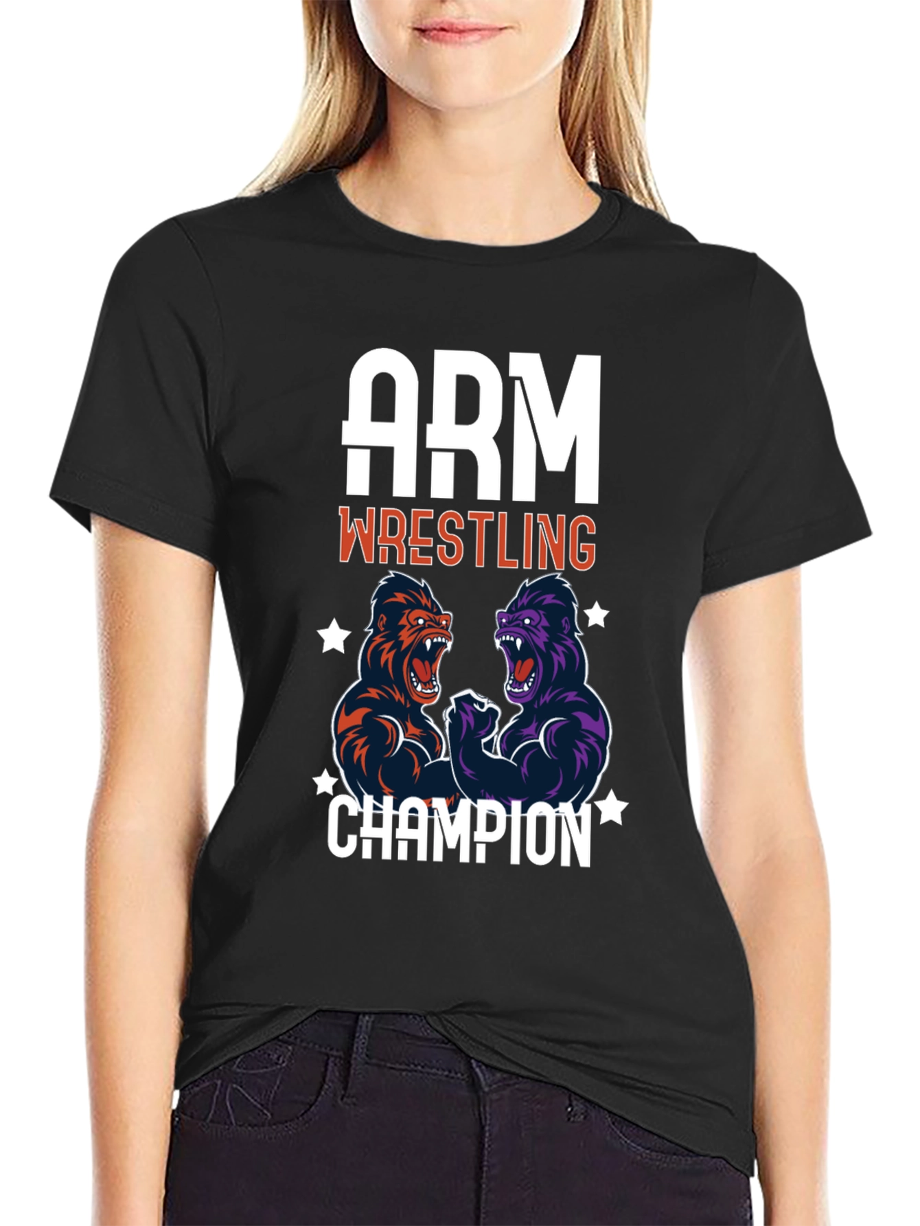 Arm Wrestling Champion Gorilla Graphic T-Shirt