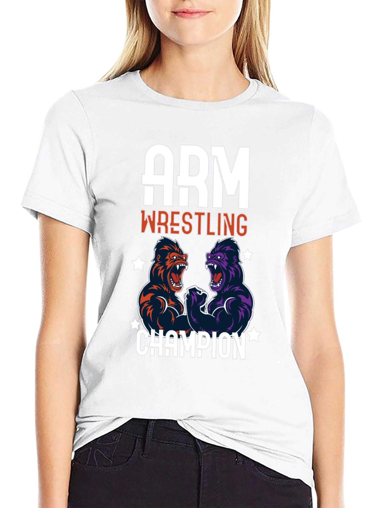 Arm Wrestling Champion Gorilla Graphic T-Shirt