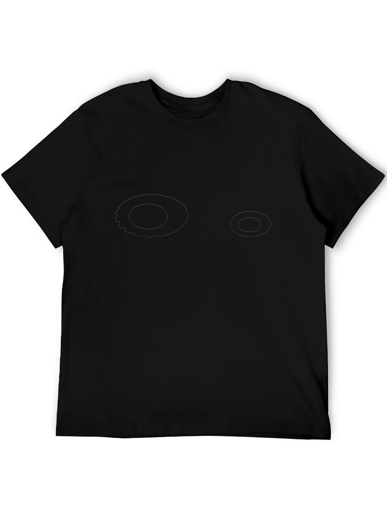 Plain Black Unisex Crew Neck T-Shirt