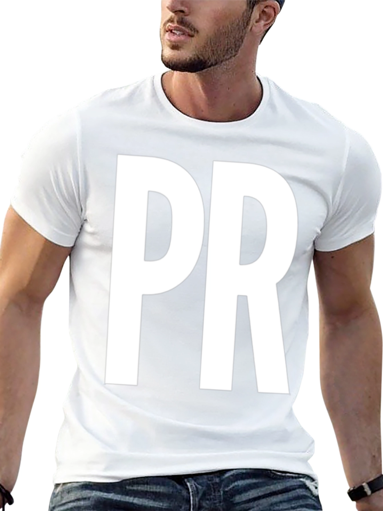 PR Bold Lettering Black T-Shirt