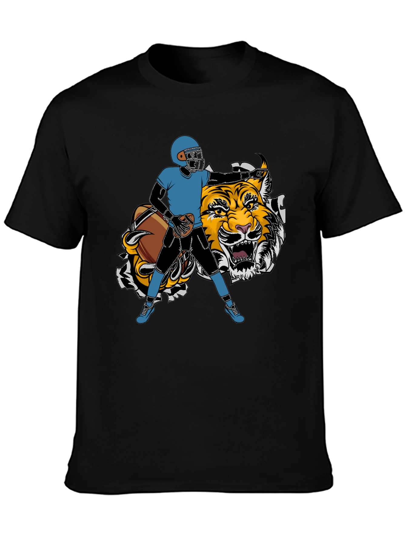 Football Player Tiger Graphic Tee