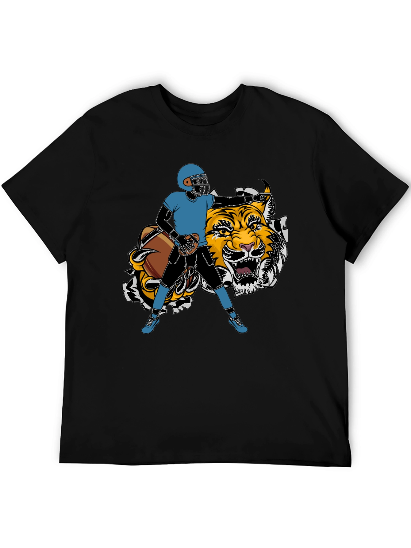 Football Player Tiger Graphic Tee