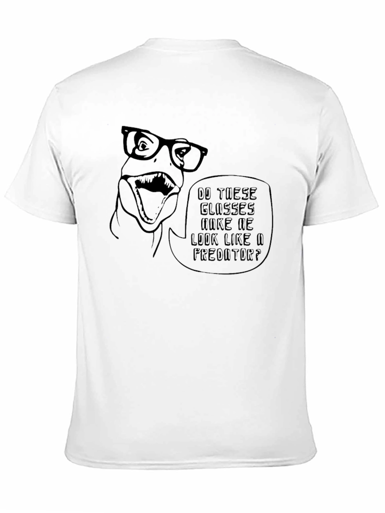 Dino Glasses Predator T-Shirt - Black Cotton Tee