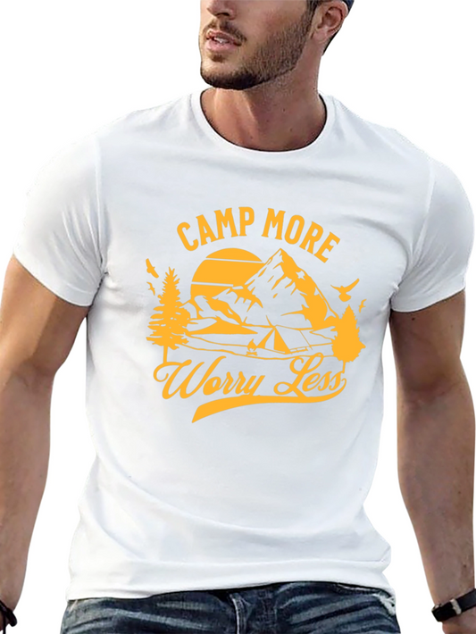 Camp More Worry Less Graphic T-Shirt