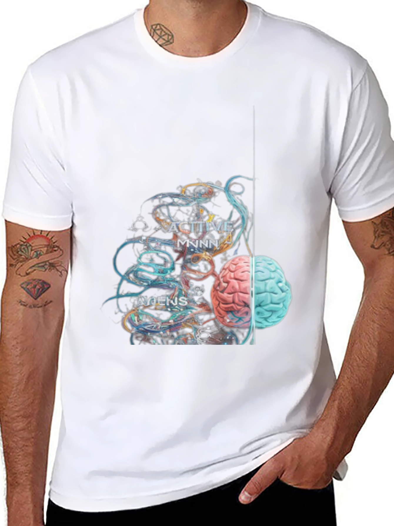 Active Minds Brain Graphic T-Shirt