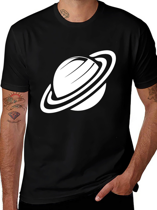 Saturn Graphic Tee - Modern Casual T-Shirt
