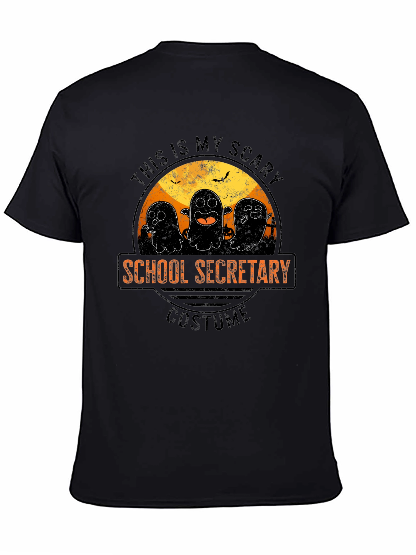 Scary School Secretary Costume Halloween Ghost T-Shirt