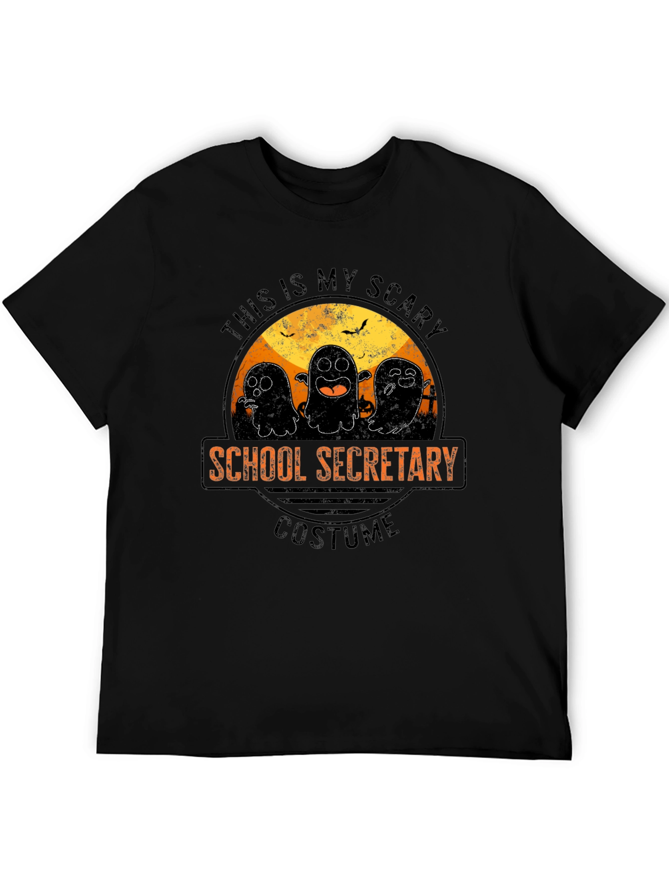 Scary School Secretary Costume Halloween Ghost T-Shirt