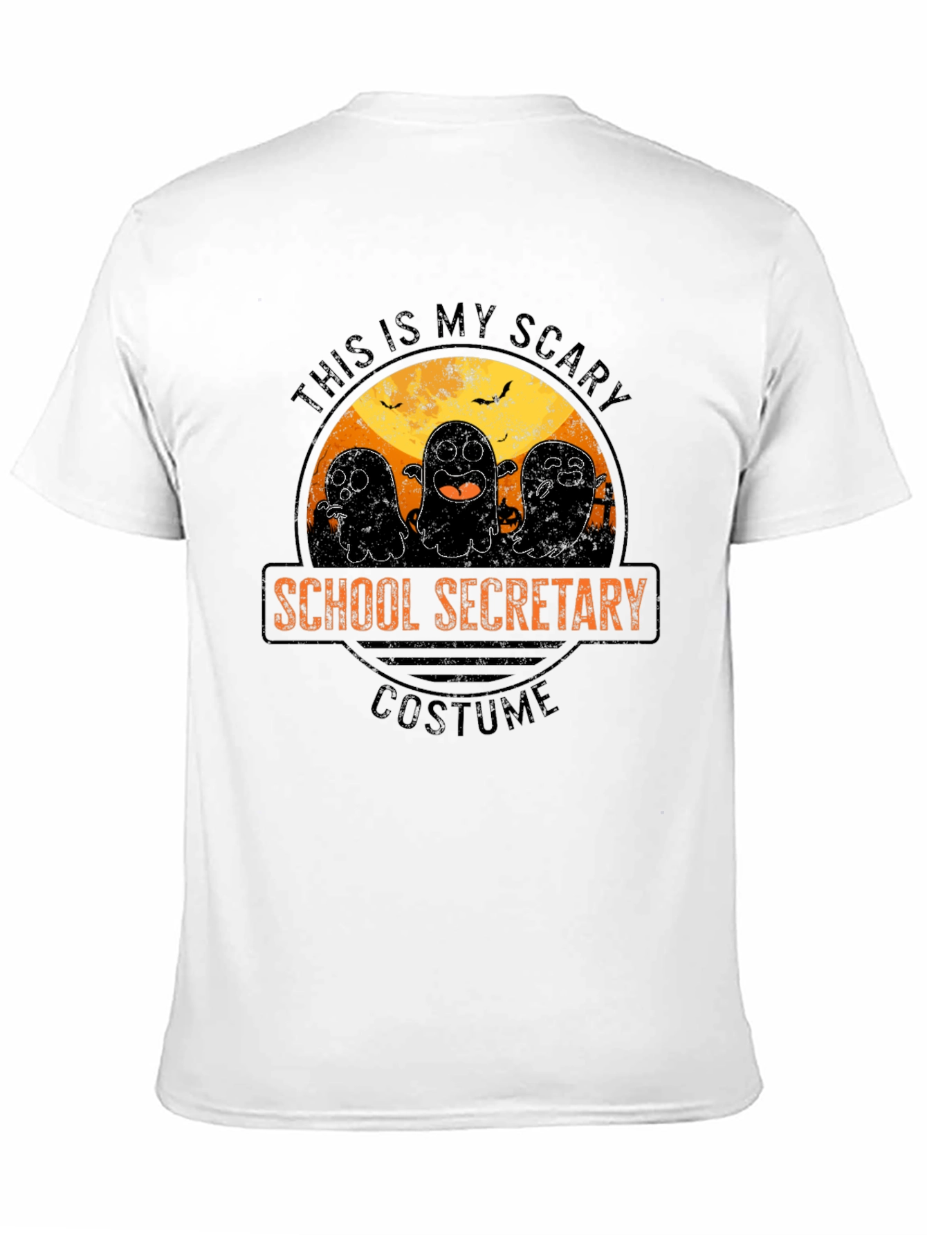 Scary School Secretary Costume Halloween Ghost T-Shirt