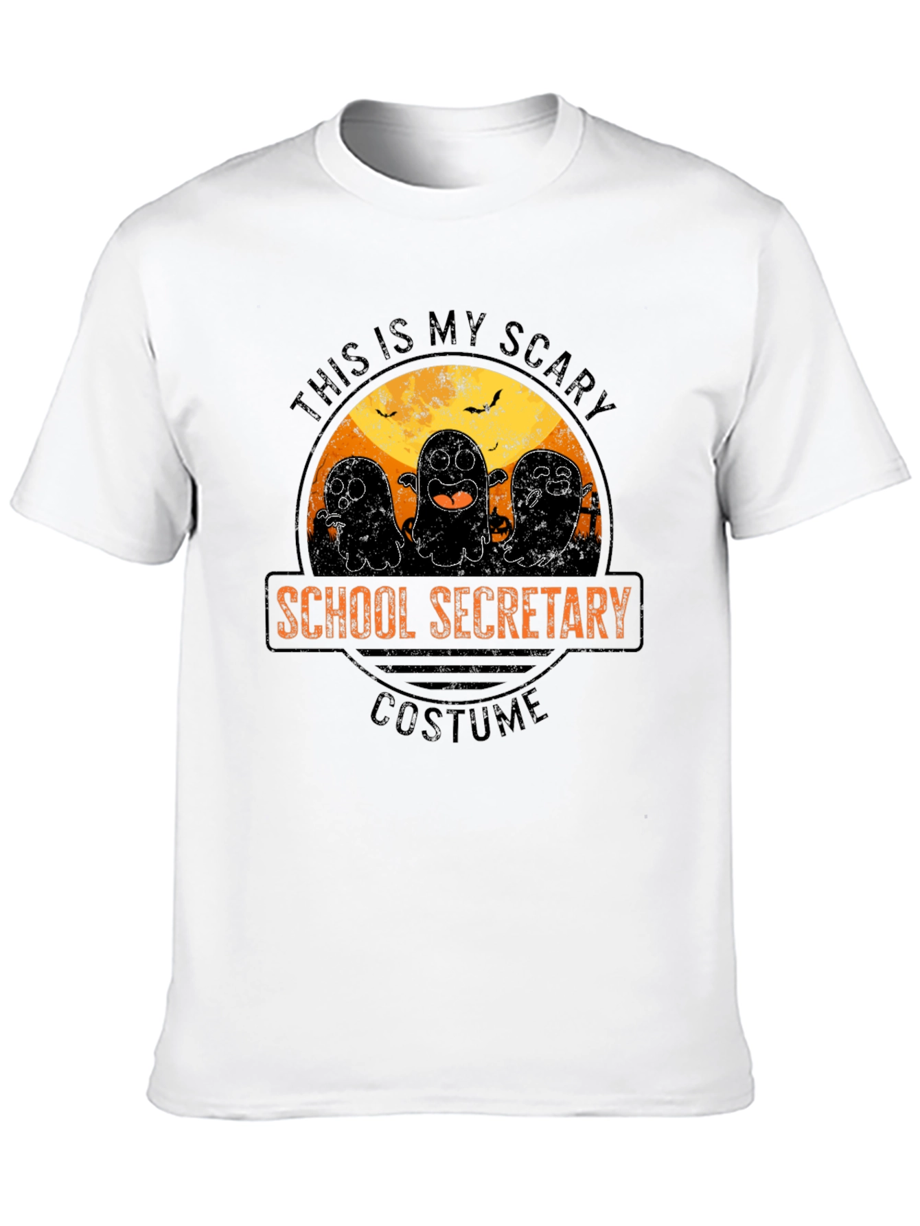 Scary School Secretary Costume Halloween Ghost T-Shirt