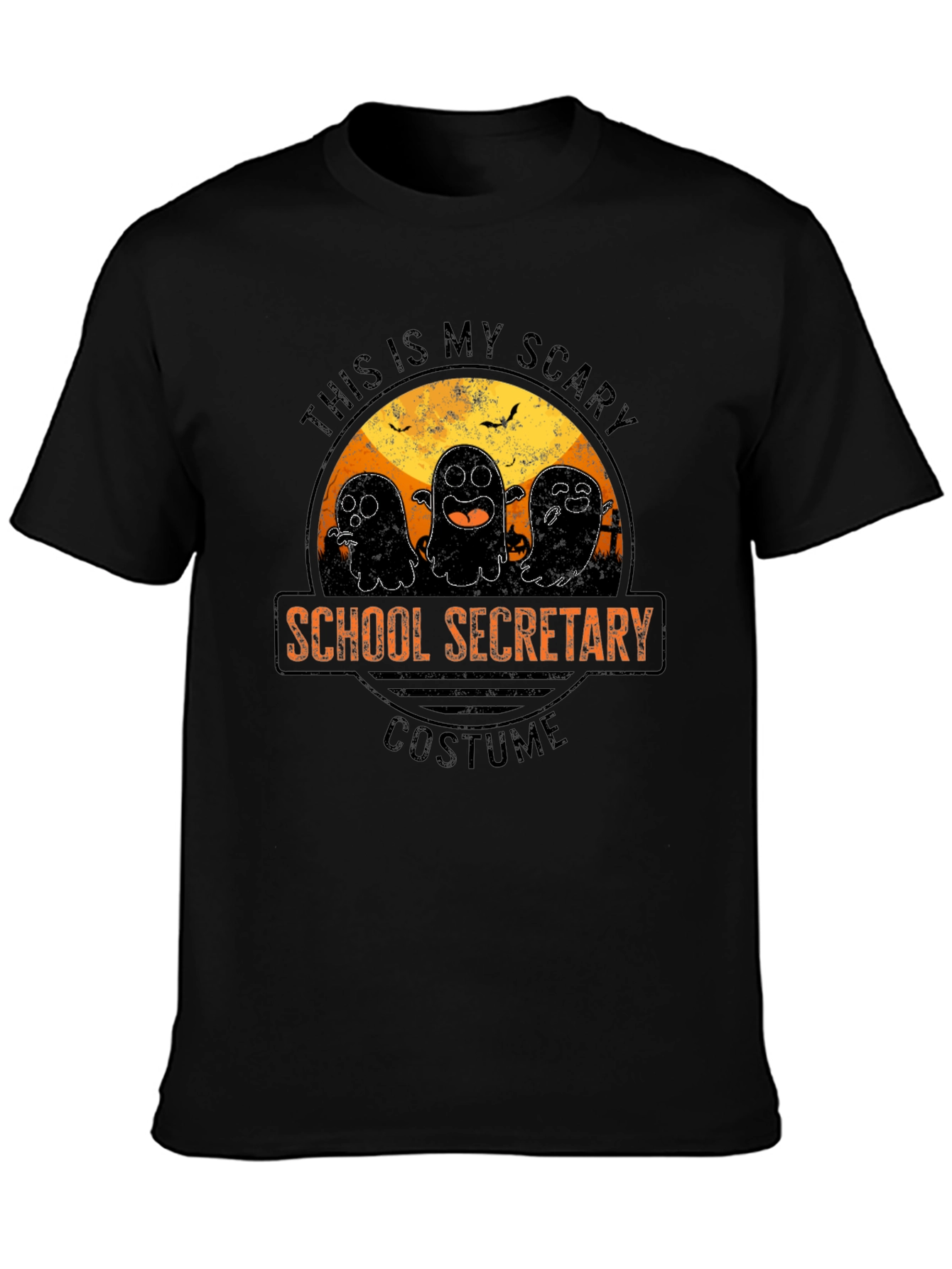 Scary School Secretary Costume Halloween Ghost T-Shirt