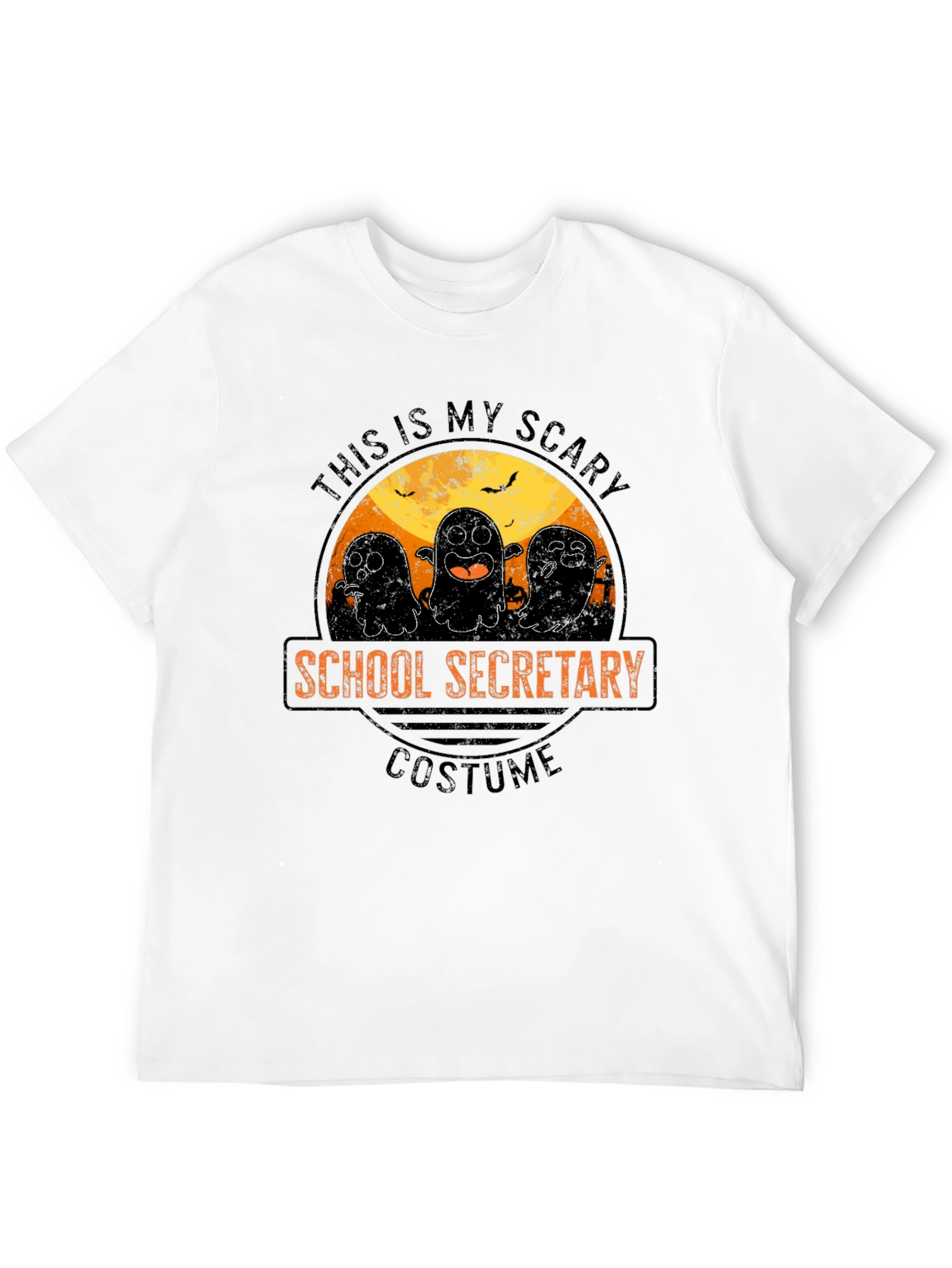 Scary School Secretary Costume Halloween Ghost T-Shirt