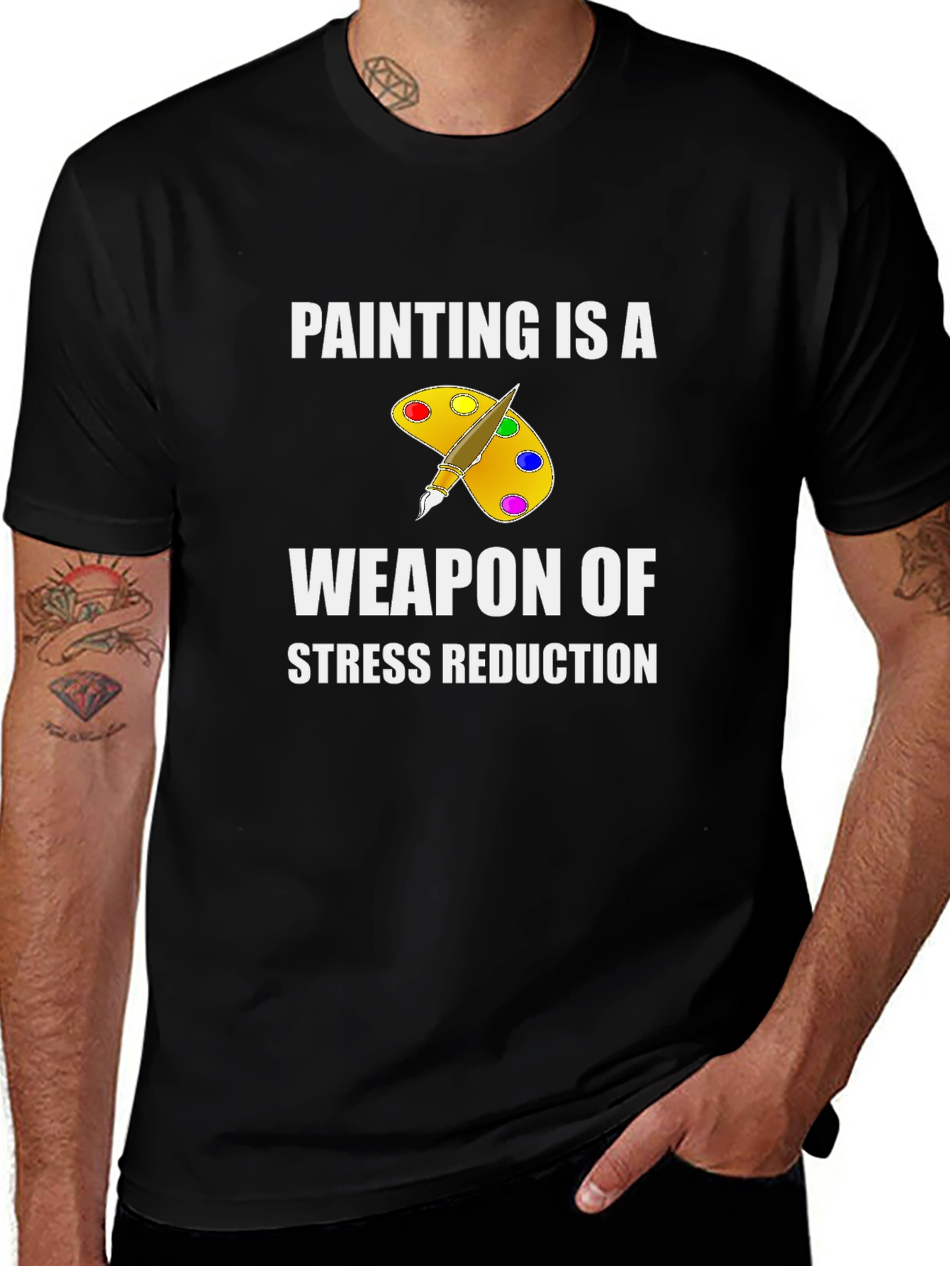 Painting is a Weapon of Stress Reduction T-Shirt