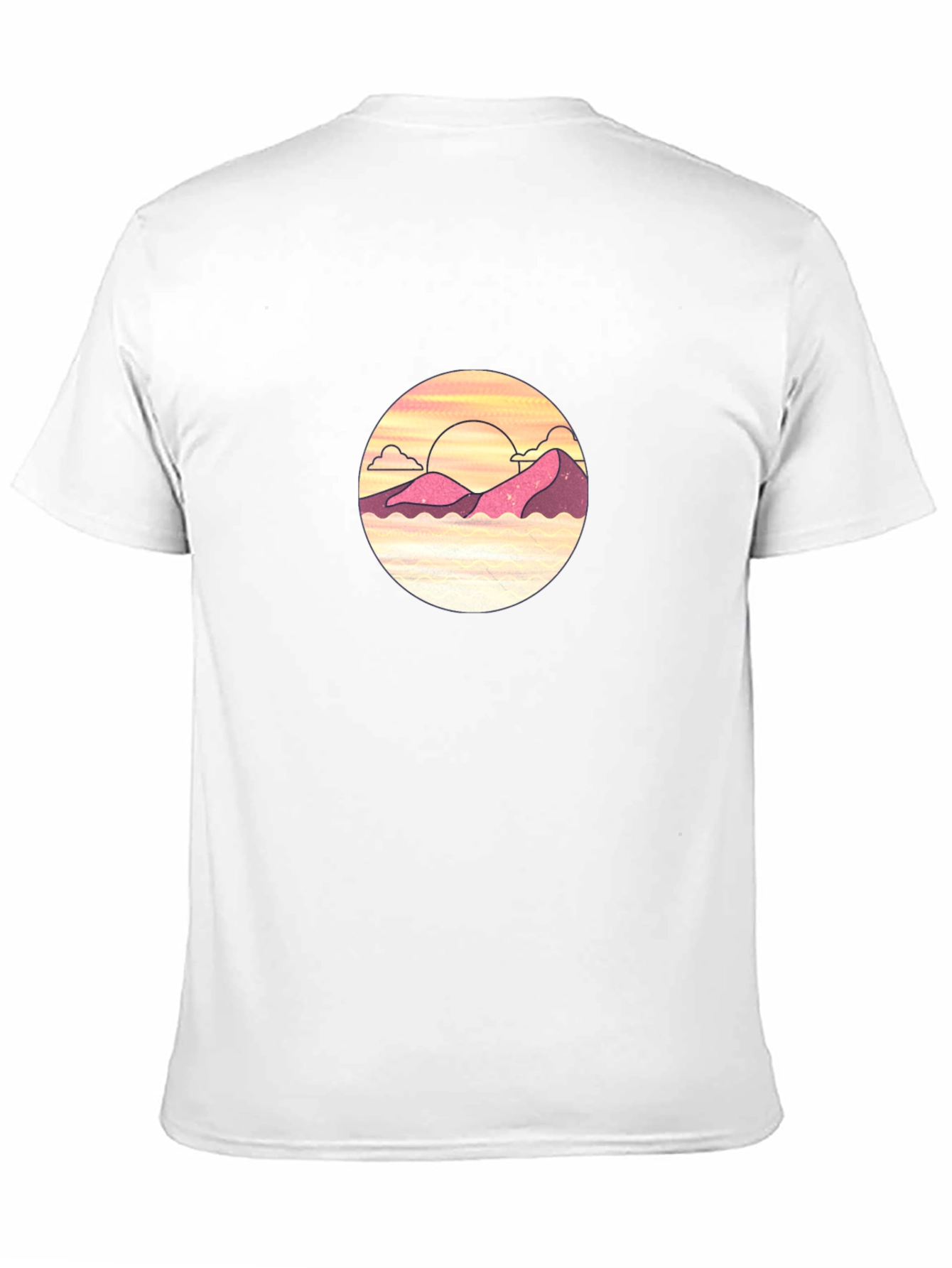 Sunset Mountain Graphic Tee - Black