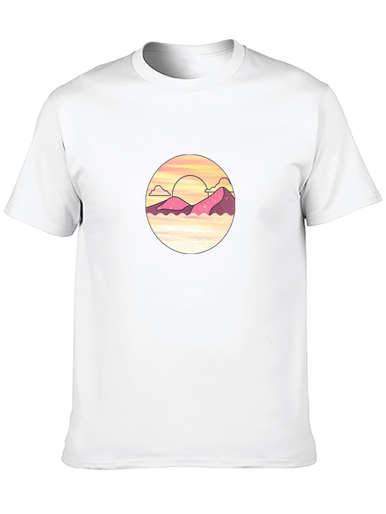 Sunset Mountain Graphic Tee - Black