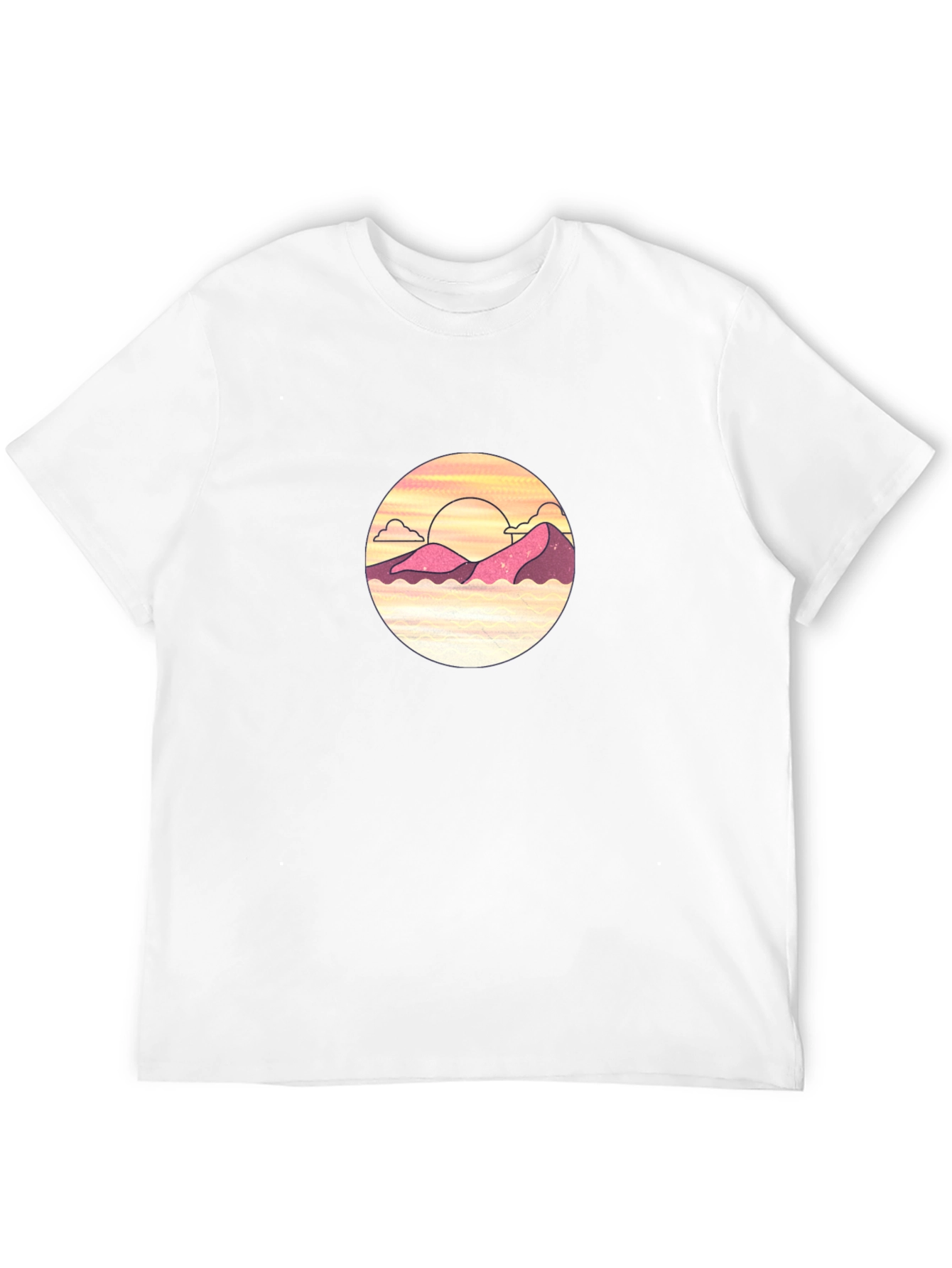 Sunset Mountain Graphic Tee - Black