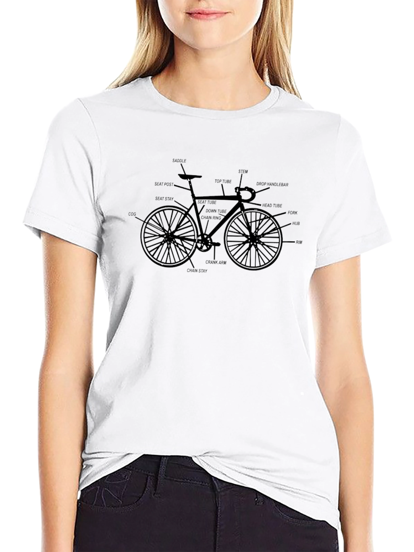 Bike Anatomy T-Shirt - Cycle Enthusiast Tee
