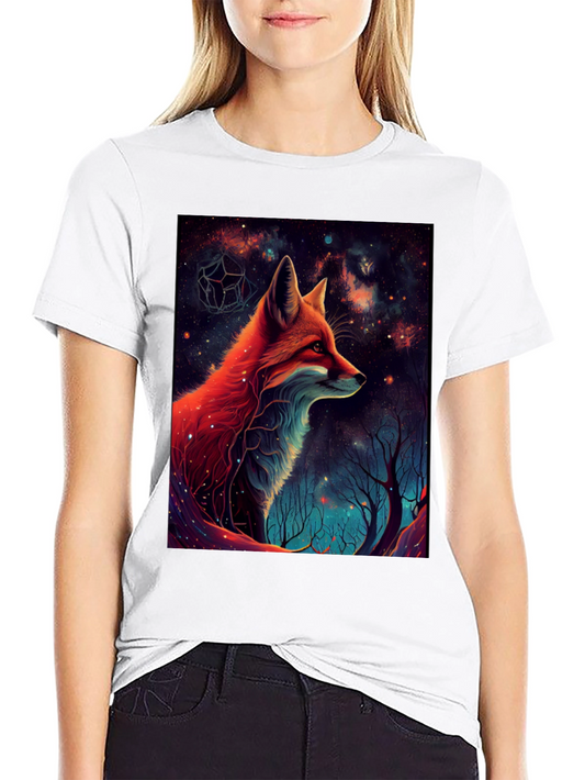 Cosmic Fox Graphic Tee - Mens Black T-Shirt