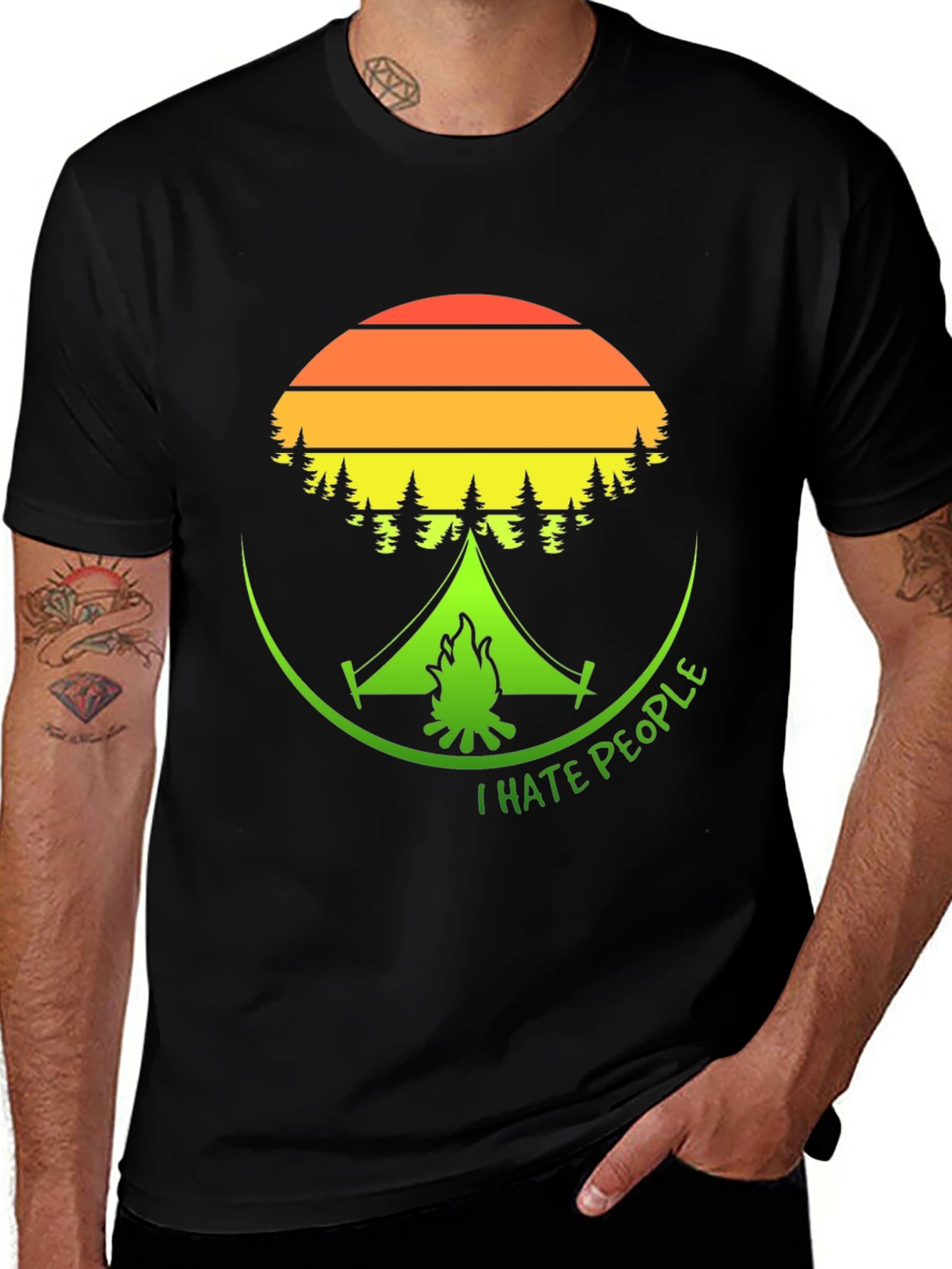 I Hate People Camping Graphic T-Shirt