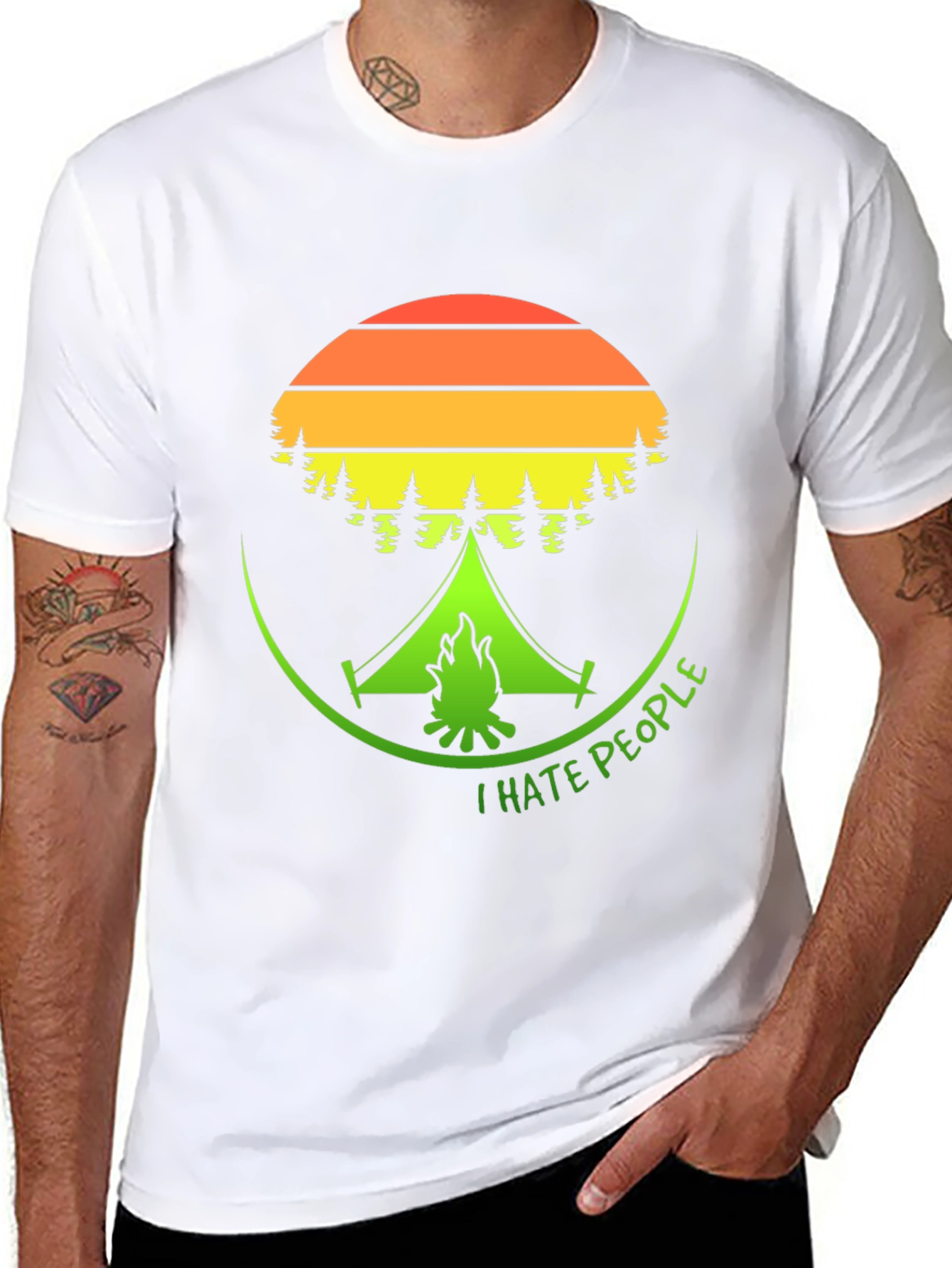 I Hate People Camping Graphic T-Shirt