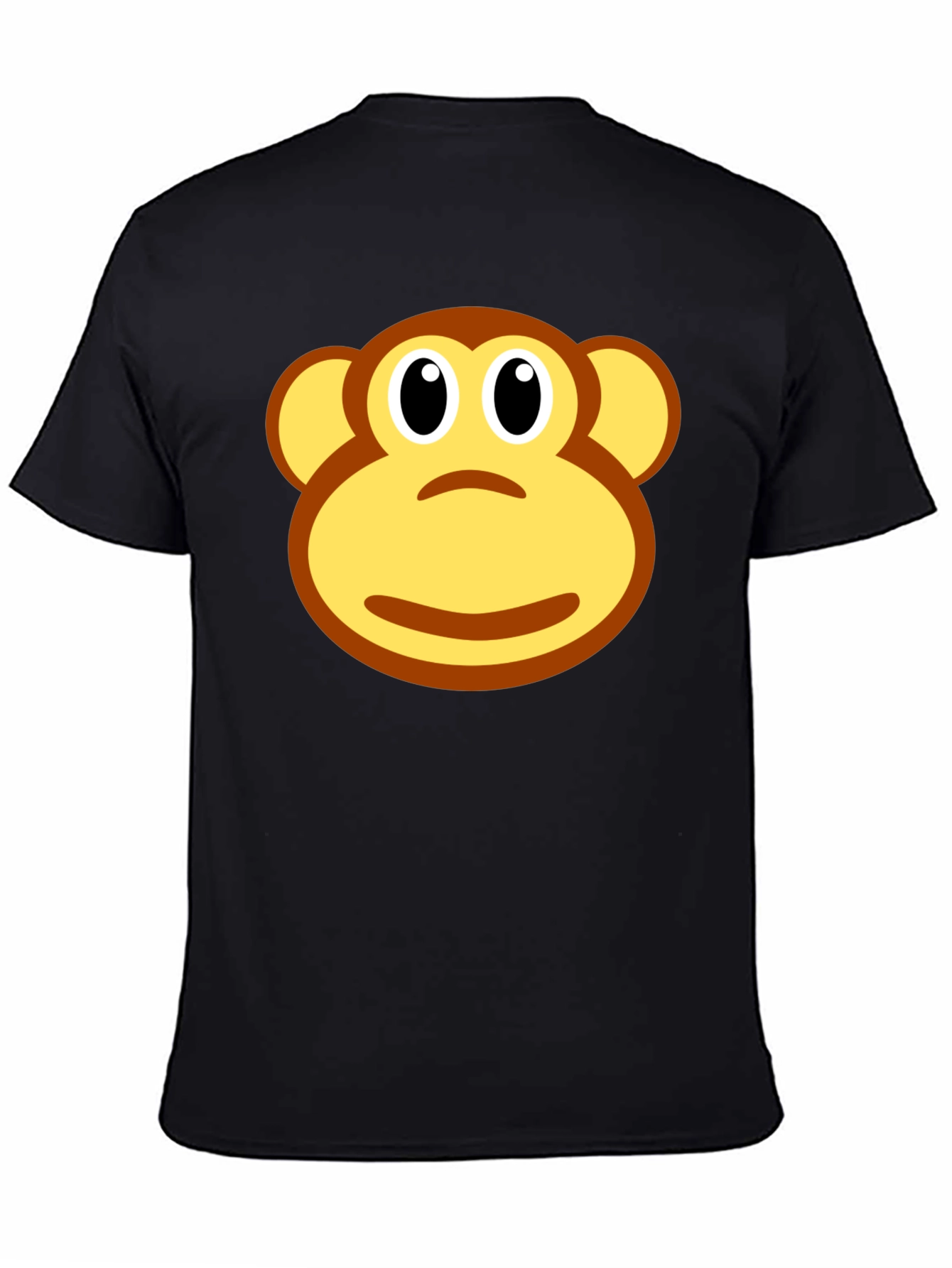 Monkey Face Graphic Black T-Shirt