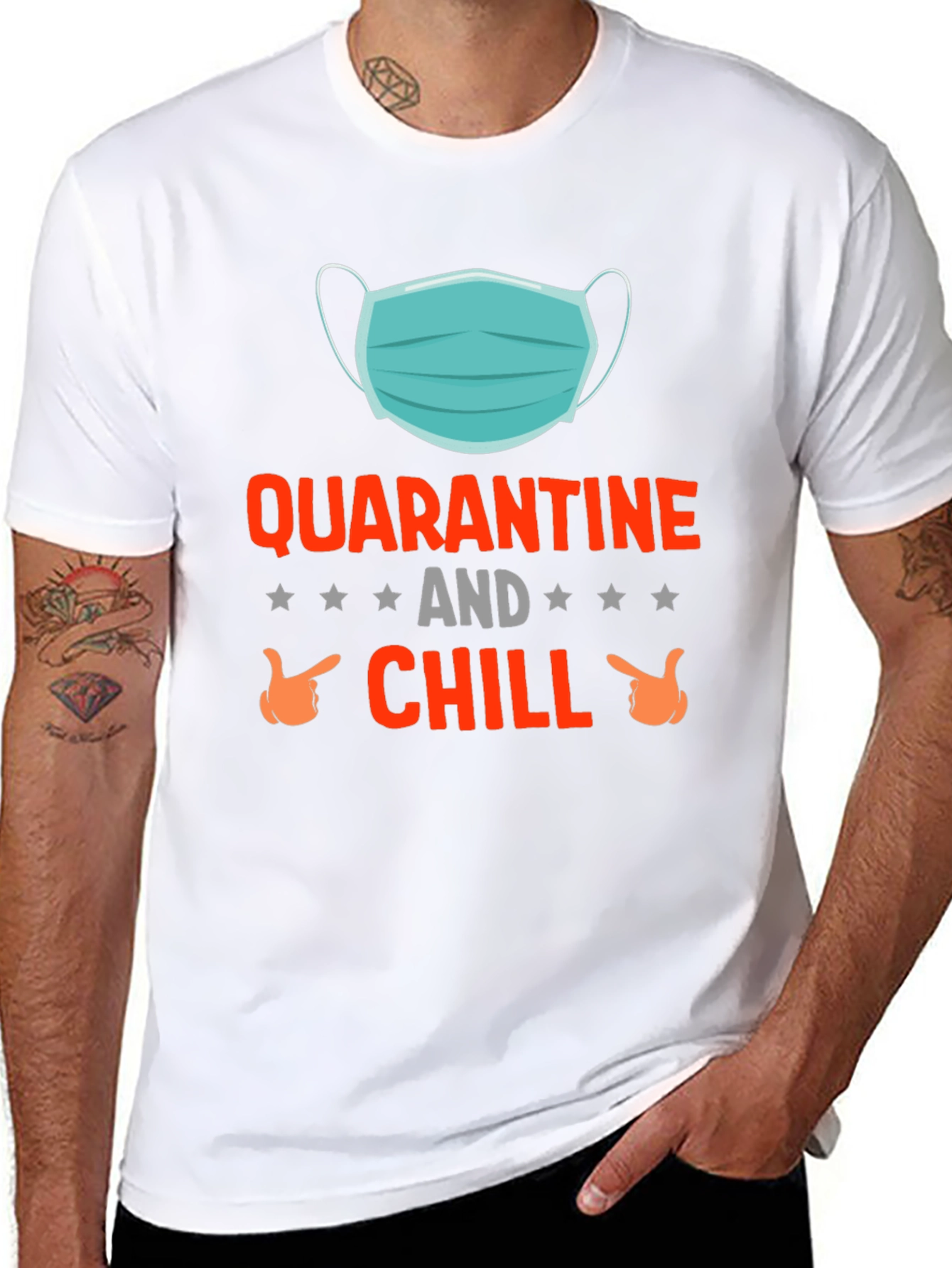 Quarantine and Chill T-Shirt | Funny Novelty Graphic Tee