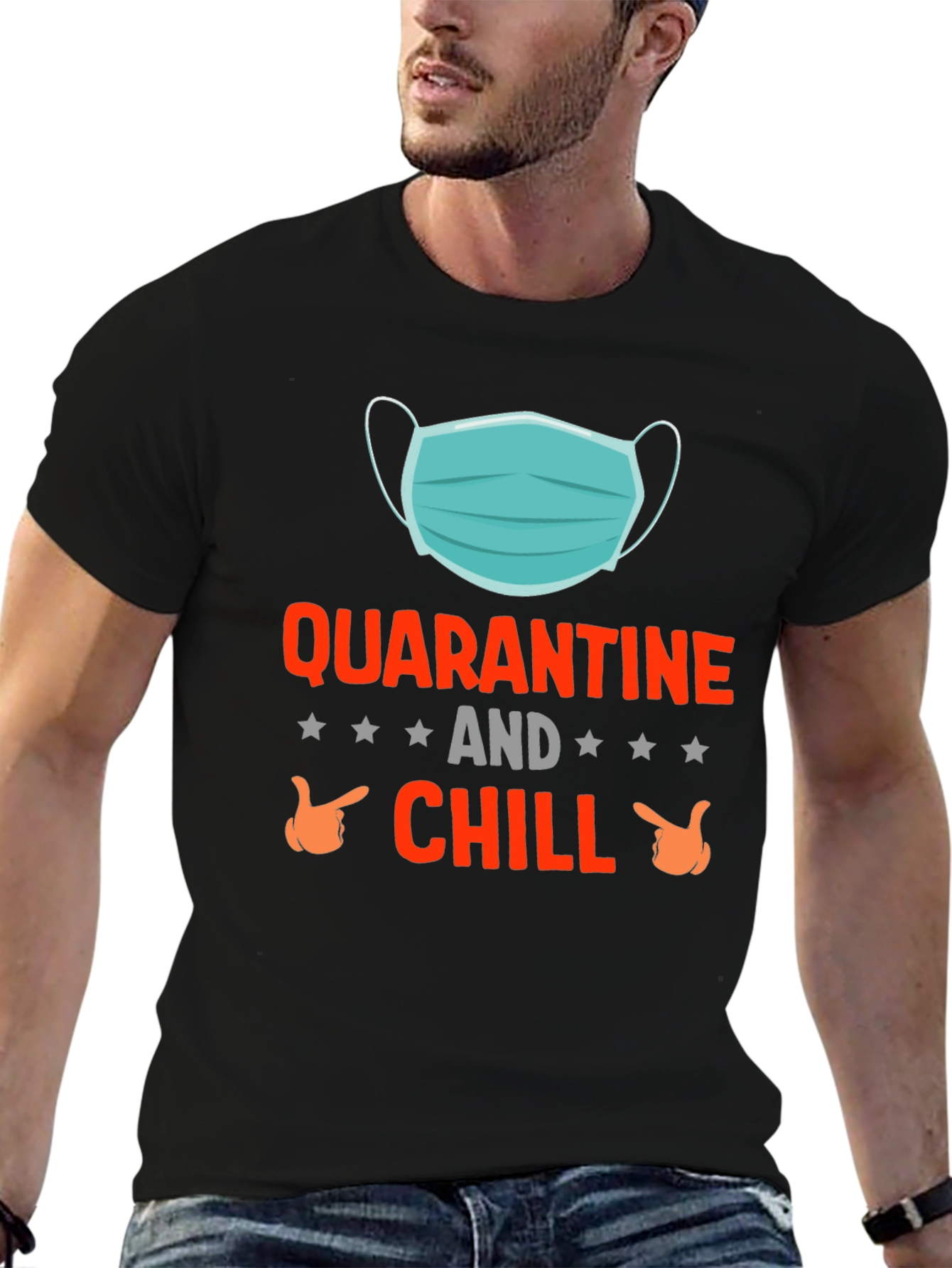 Quarantine and Chill T-Shirt | Funny Novelty Graphic Tee