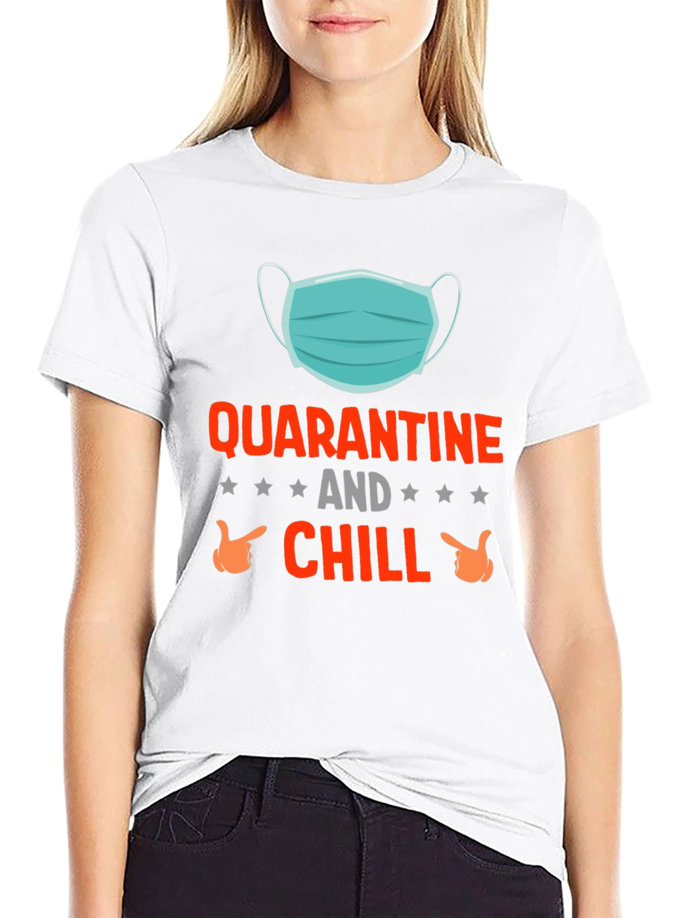 Quarantine and Chill T-Shirt | Funny Novelty Graphic Tee