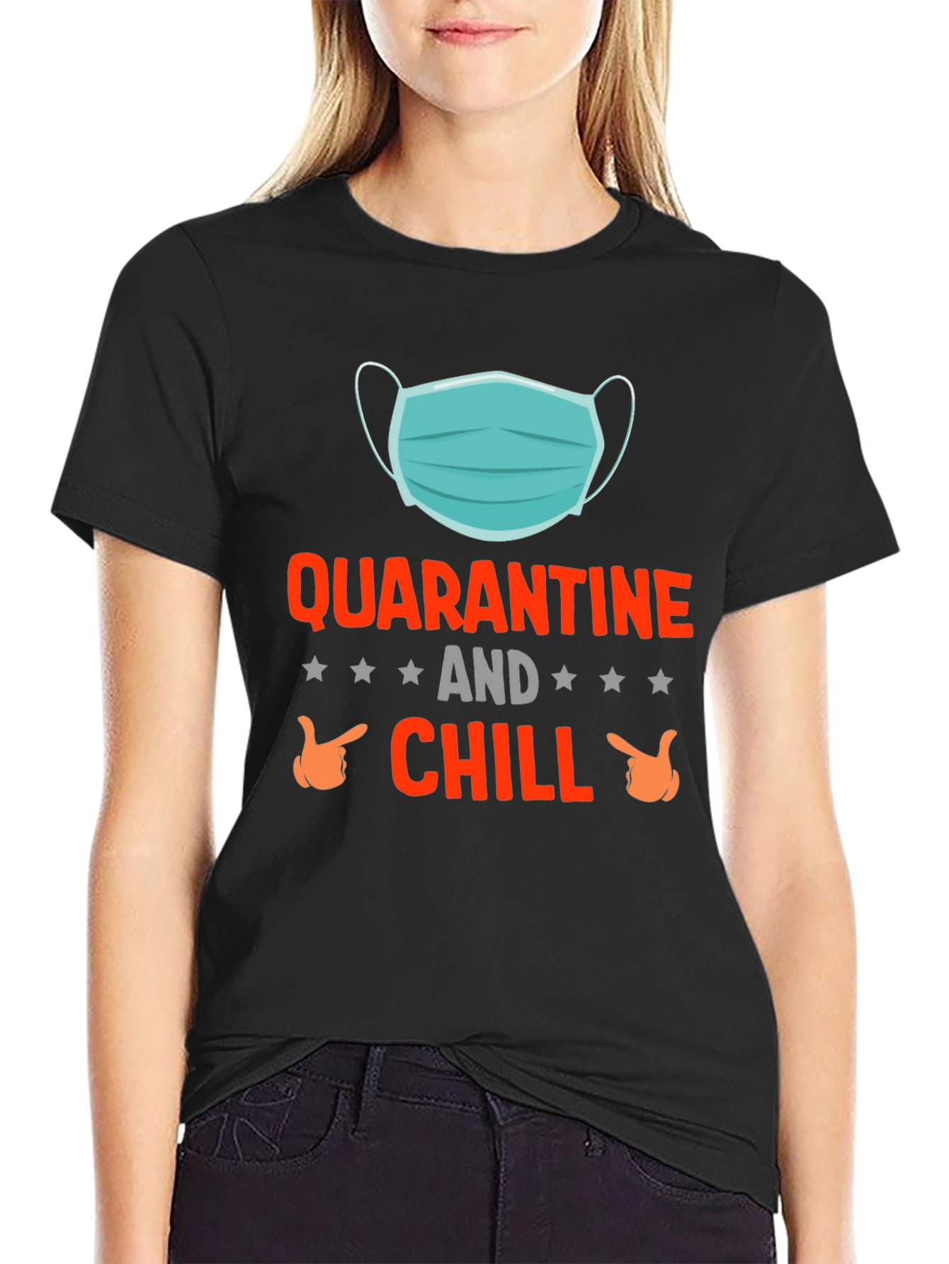Quarantine and Chill T-Shirt | Funny Novelty Graphic Tee