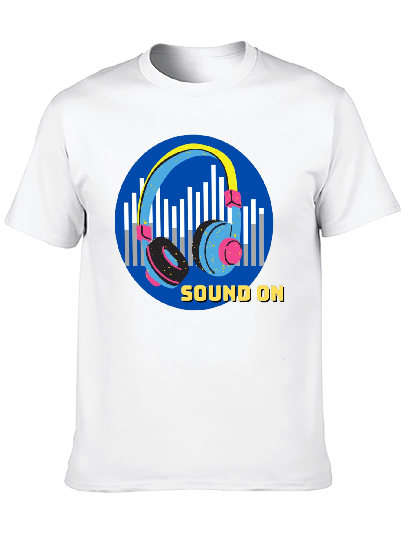Sound On Graphic Tee - Black Cotton T-Shirt