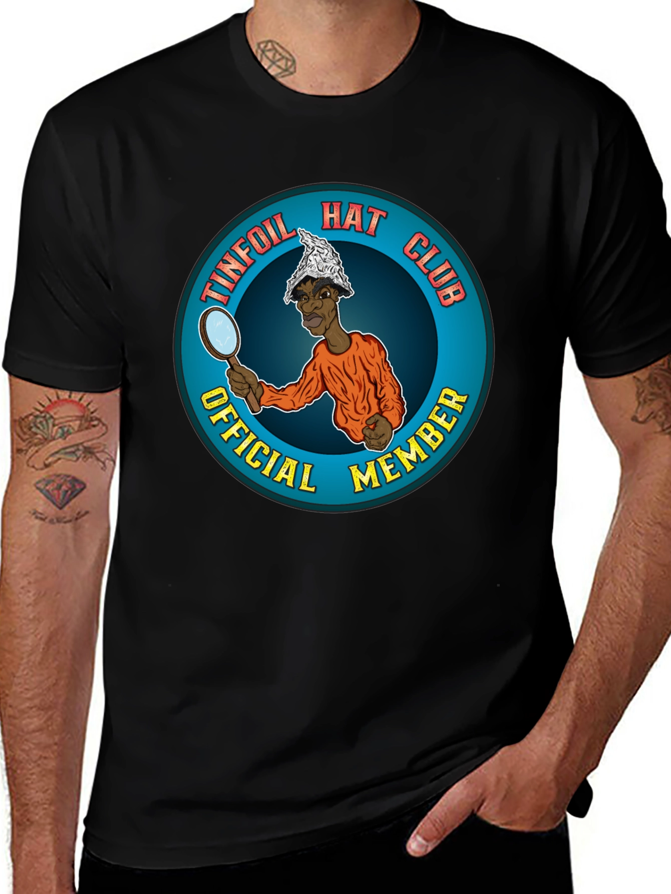 Tinfoil Hat Club Official Member Black T-Shirt