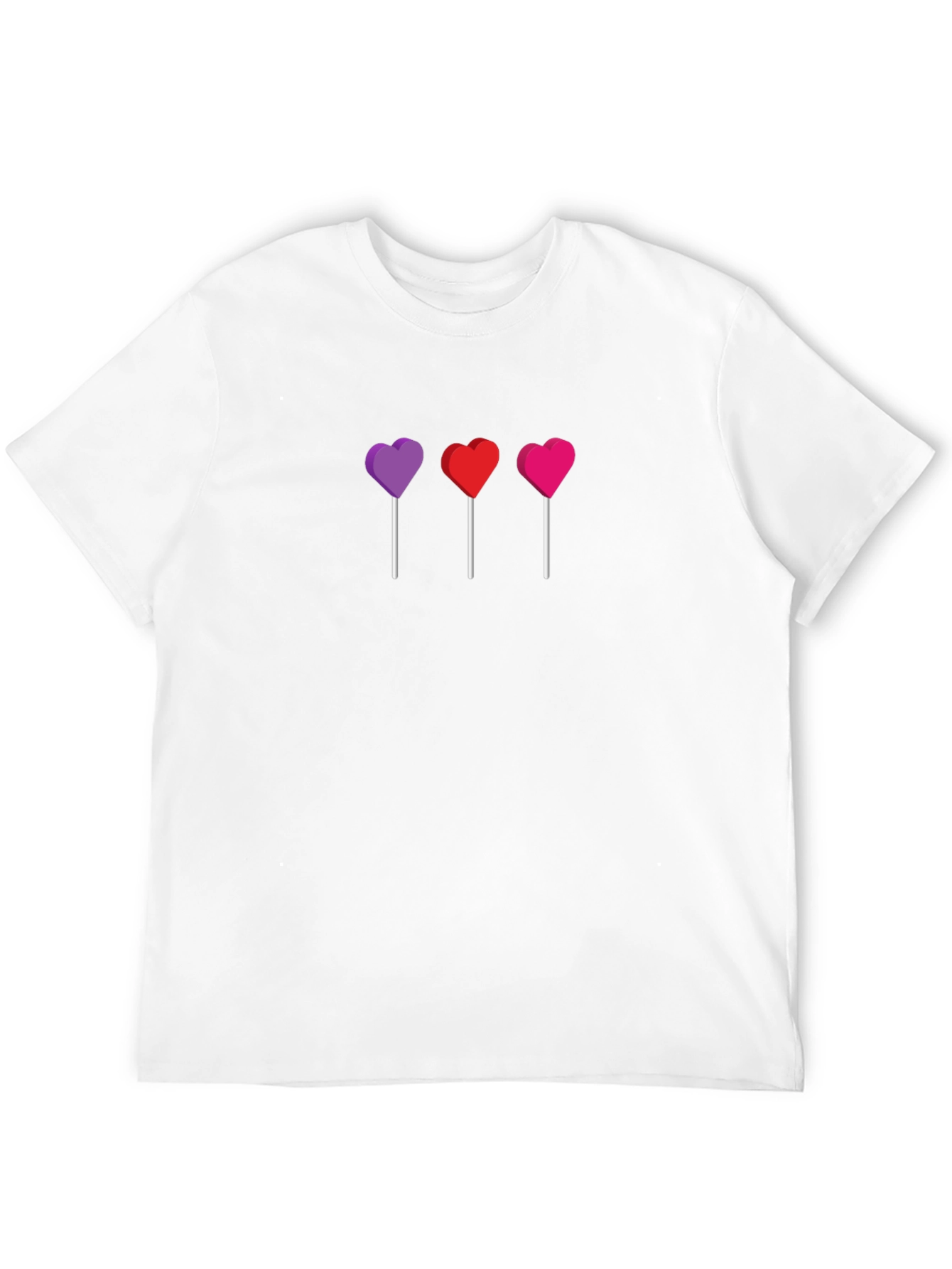 Heart Lollipop Graphic Tee - Black Unisex T-Shirt