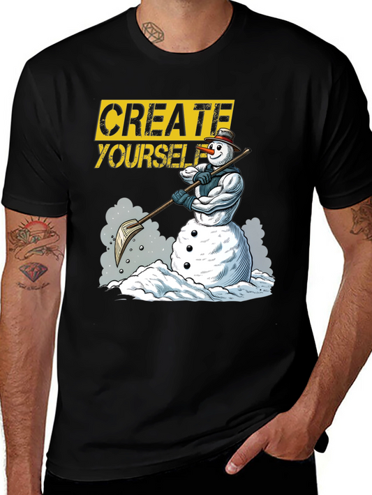 Create Yourself Graphic Tee - Snowman Design
