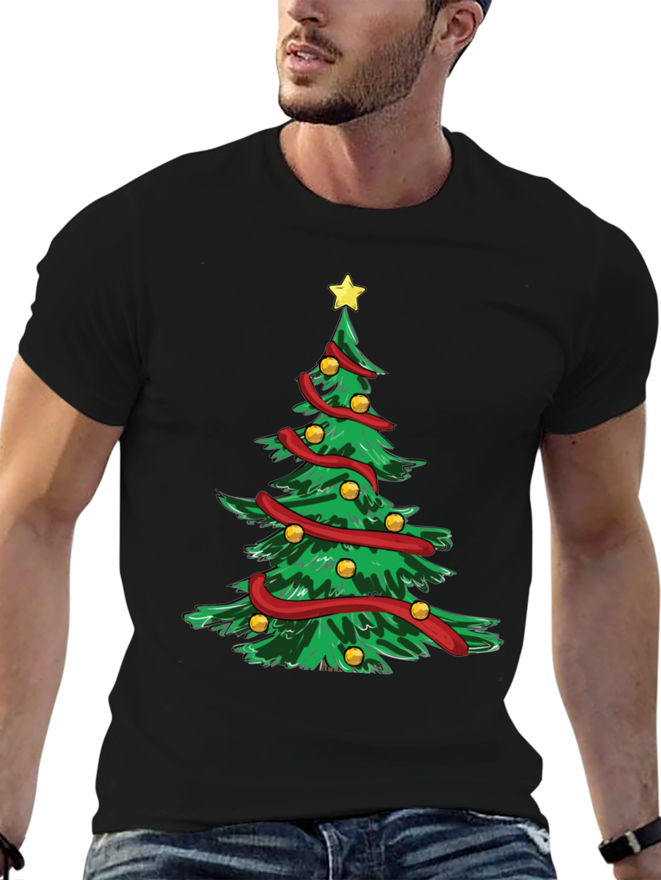 Christmas Tree Graphic T-Shirt Holiday Festive Tee