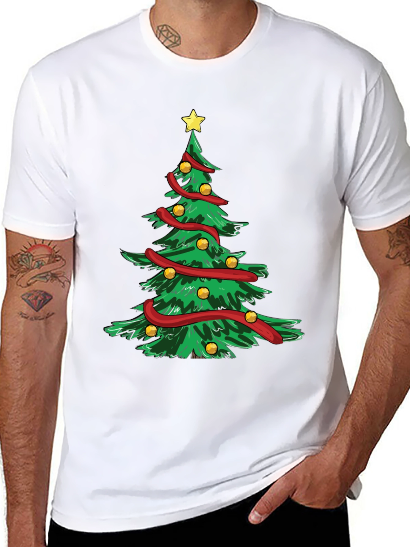 Christmas Tree Graphic T-Shirt Holiday Festive Tee