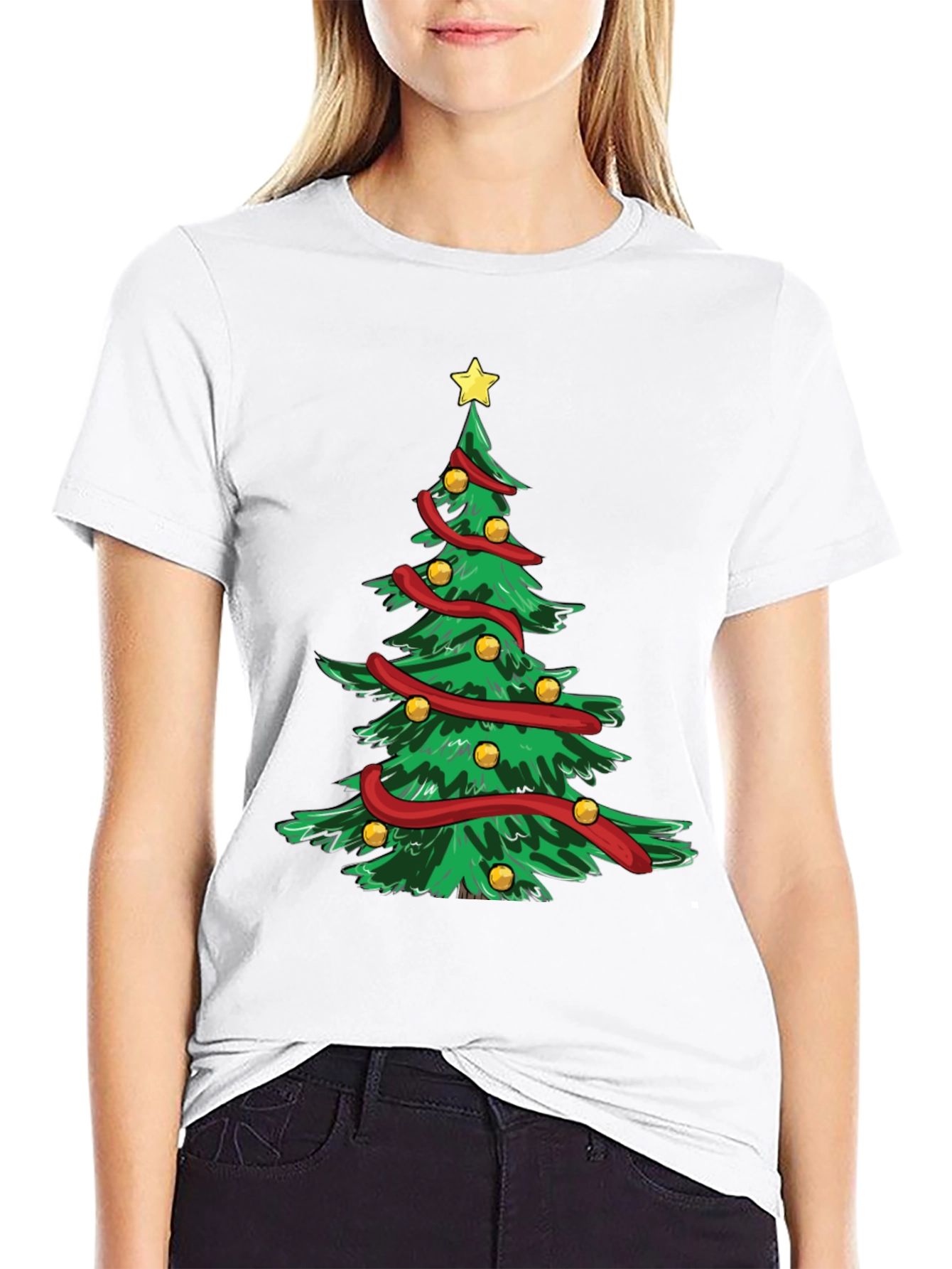 Christmas Tree Graphic T-Shirt Holiday Festive Tee
