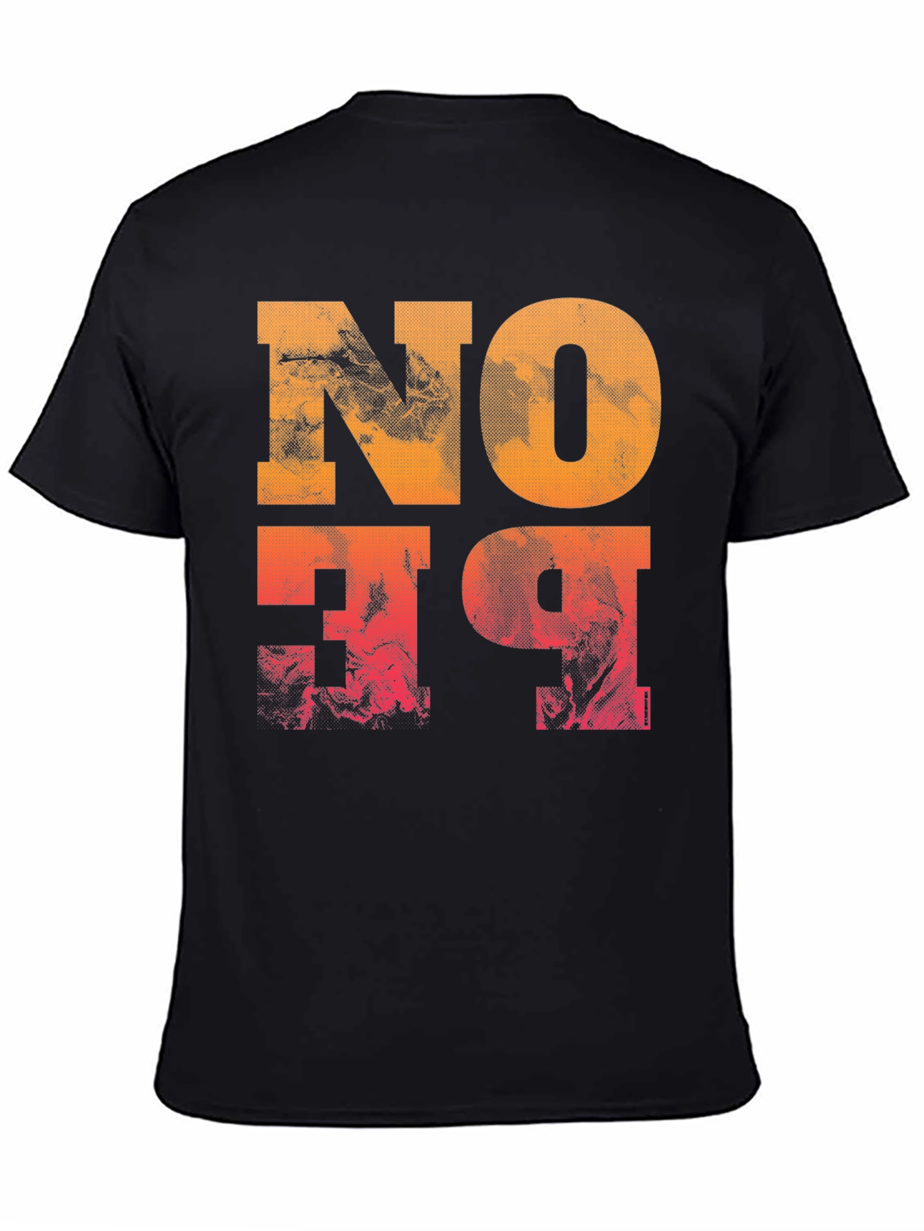 Abstract Graphic Print Mens Black T-Shirt