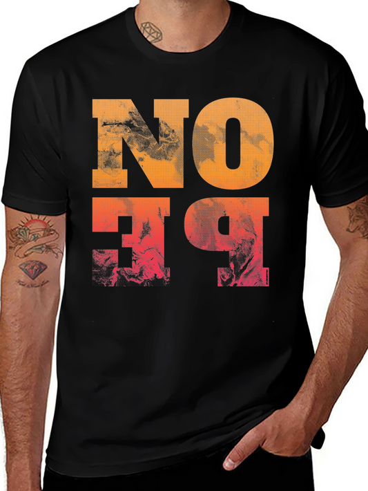 Abstract Graphic Print Mens Black T-Shirt