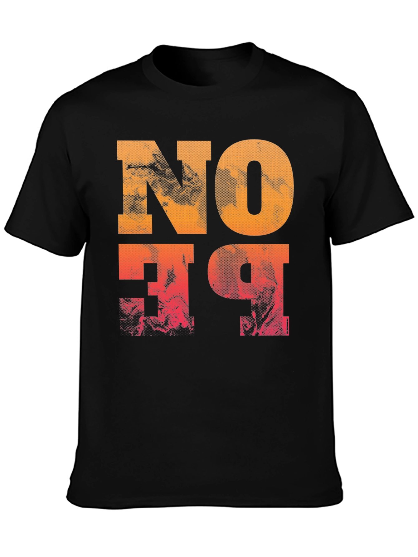 Abstract Graphic Print Mens Black T-Shirt