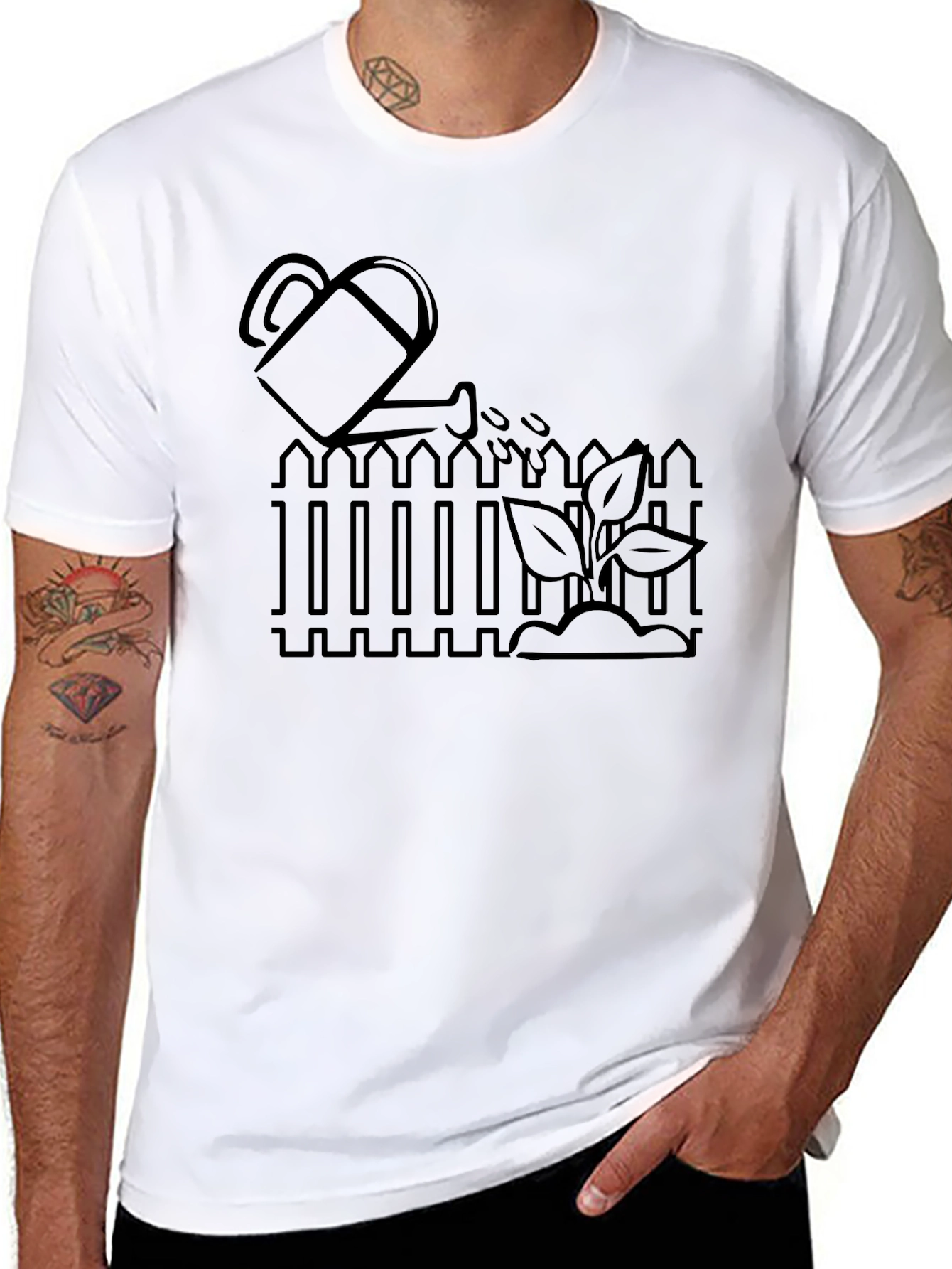 Gardening T-Shirt: Watering Can Design