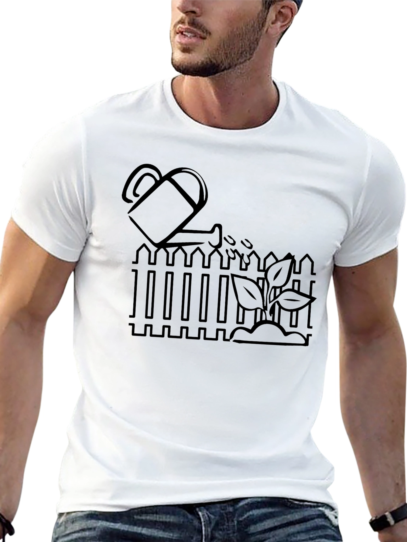 Gardening T-Shirt: Watering Can Design