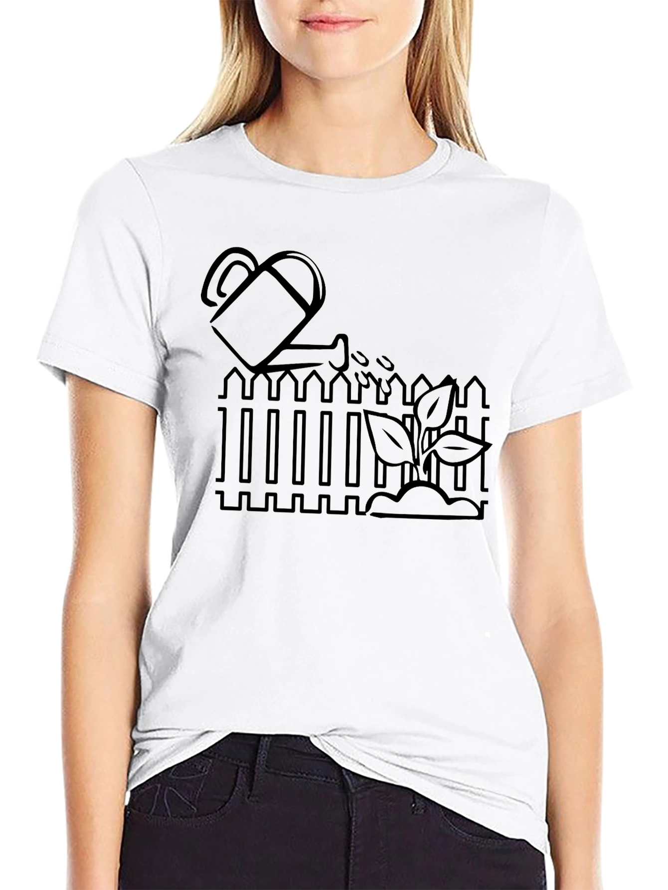 Gardening T-Shirt: Watering Can Design